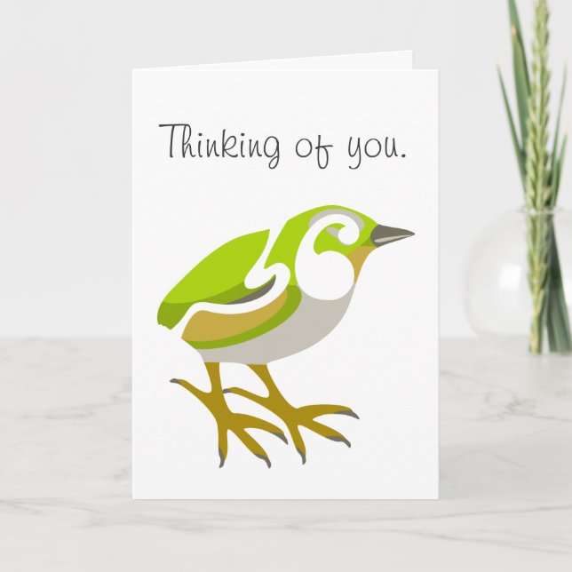 Carte Un oiseau volant, je pense à toi. (Devant)