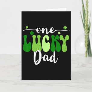 Carte Un papa chanceux Groovy Papa rétro Saint-Patrick