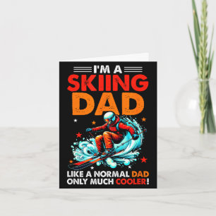 Carte Un papa skieur définition beaucoup plus cool drôle