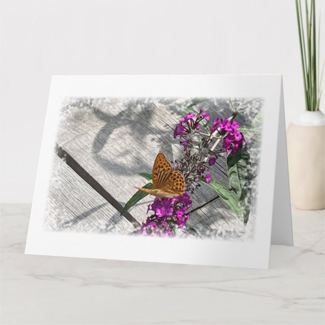 Carte Un papillon jaune (Devant)