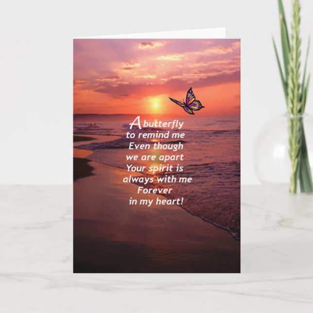 Carte Un papillon pour me rappeler (Devant)