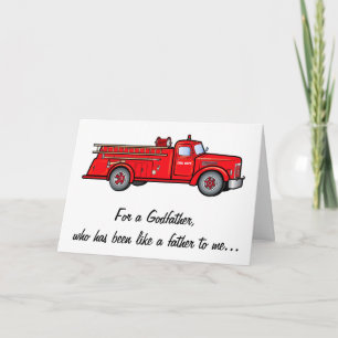 Carte Un parrain comme un papa avec un moteur classique