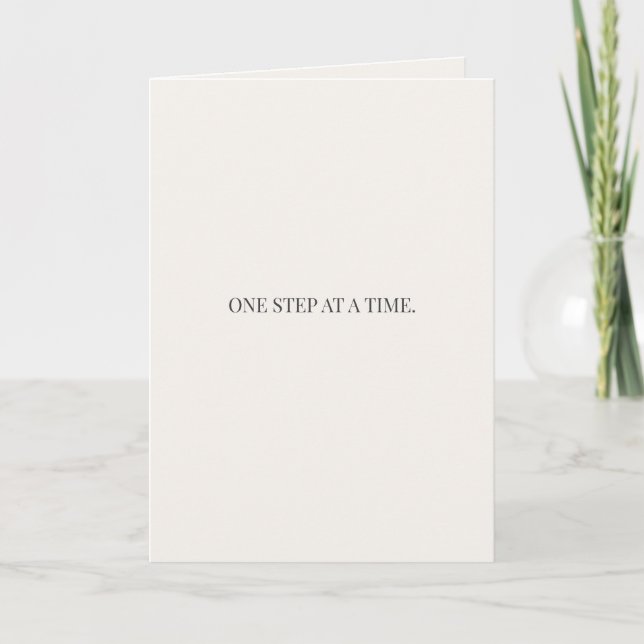 Carte Un pas à la fois – Encouragement  (Devant)