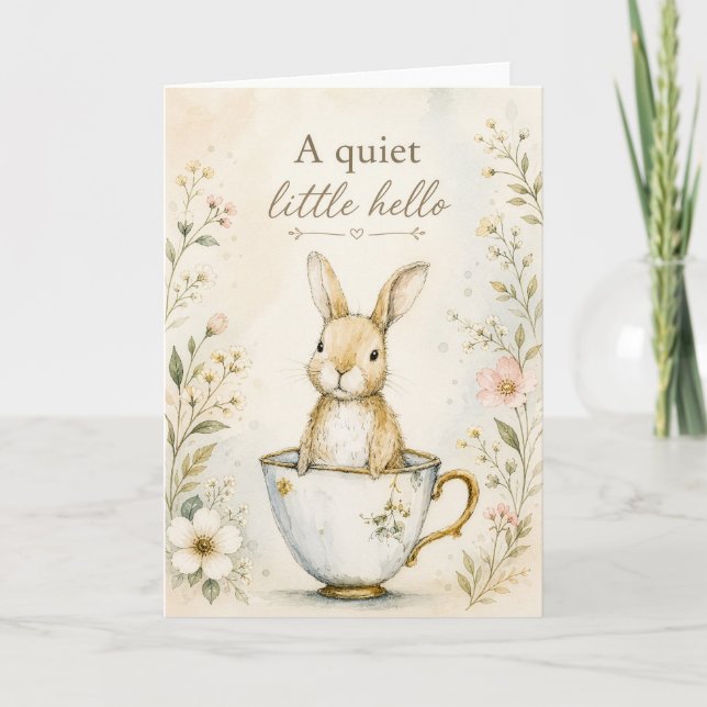 Carte Un petit bonjour silencieux (Devant)
