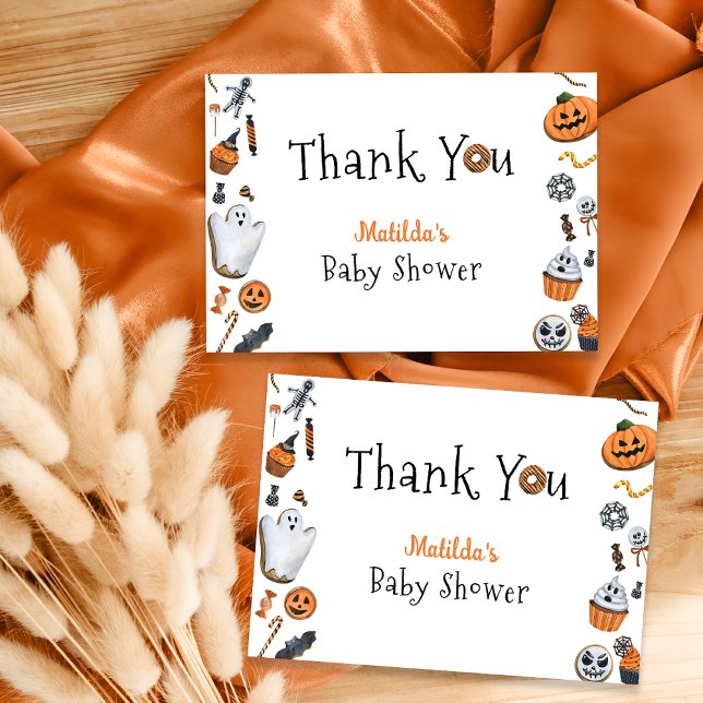 Carte Un Petit Boo Est Presque Dû Au Merci Baby shower (Créateur téléchargé)