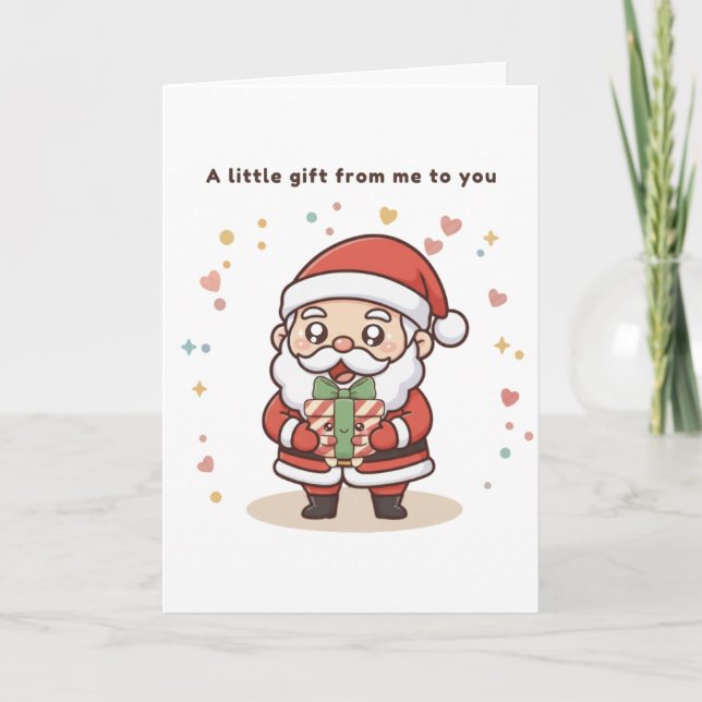 Carte Un petit cadeau de moi à Puchi Dōshi Santa Card (Devant)