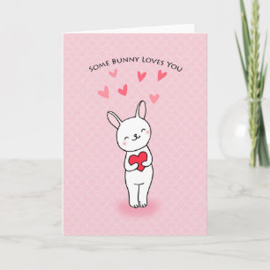 Carte Un Petit Lapin Vous Aime Mignonne Lapin Rabbit Aim