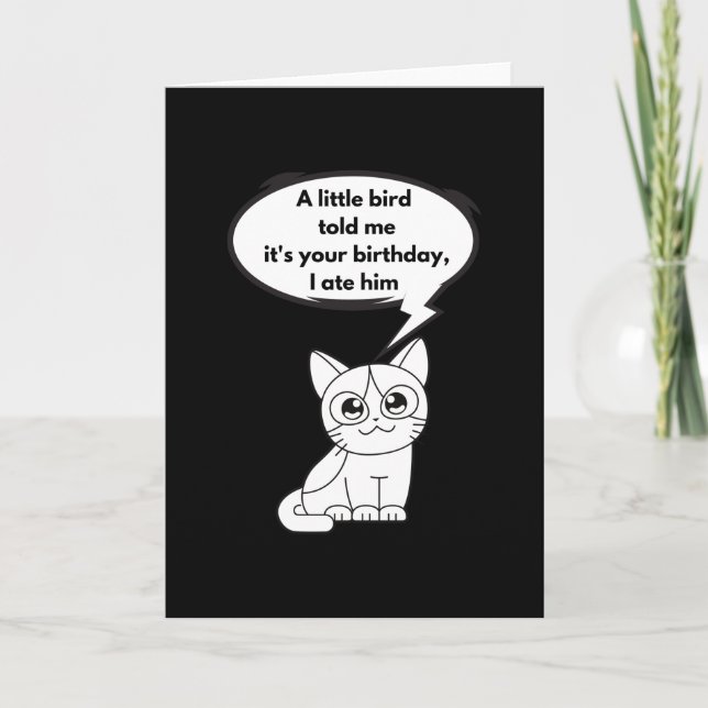 Carte Un petit oiseau m'a dit que c'était ton anniversai (Devant)