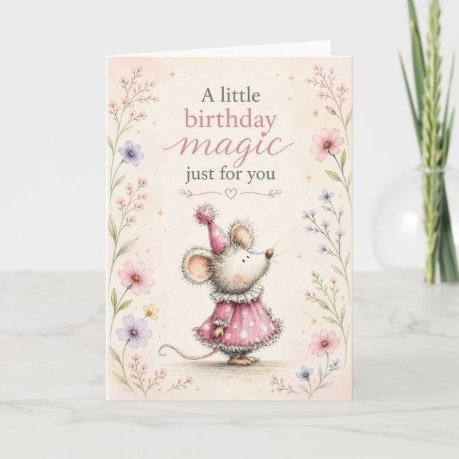 Carte Un Peu de Magie d'Anniversaire Pour Vous (Devant)