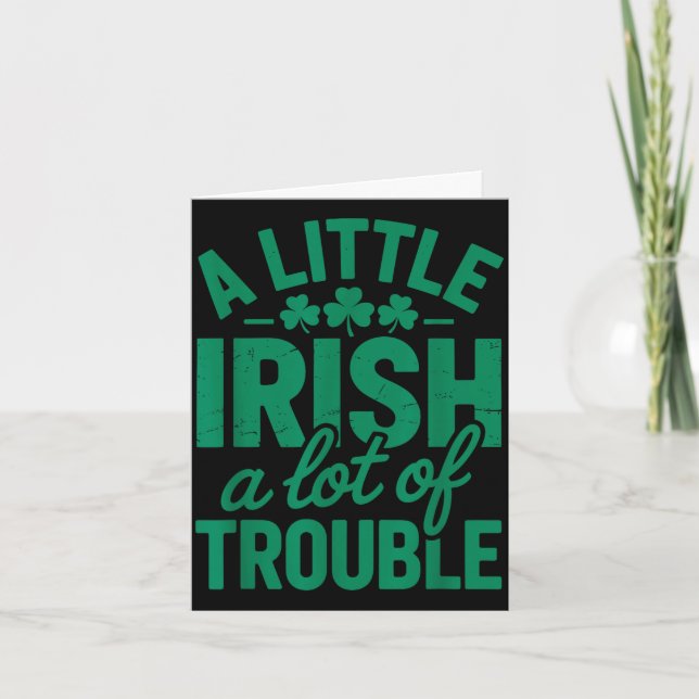 Carte Un peu d'irlandais, beaucoup d'ennuis, drôle de St (Devant)