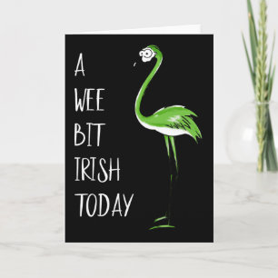 Carte Un peu irlandais aujourd'hui Flamingo St Patricks 