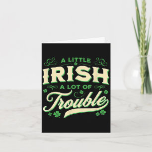 Carte Un peu irlandais beaucoup d'ennuis jour de la sain
