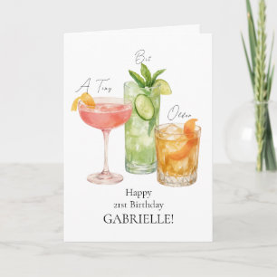 Carte Un peu plus âgé Martini Joyeux 21e anniversaire