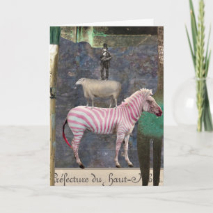 Carte Un peu tordu, collage de Digitals, anniversaire