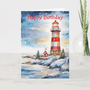 Carte Un phare en hiver