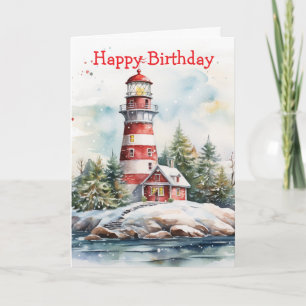 Carte Un phare en hiver