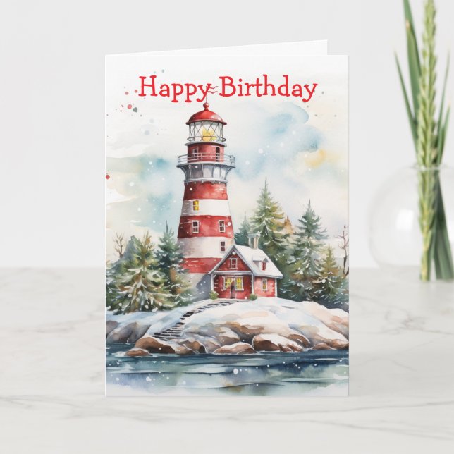 Carte Un phare en hiver (Devant)