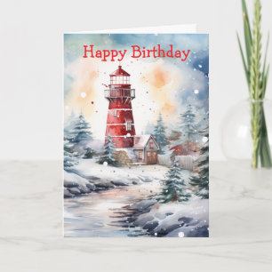 Carte Un phare en hiver