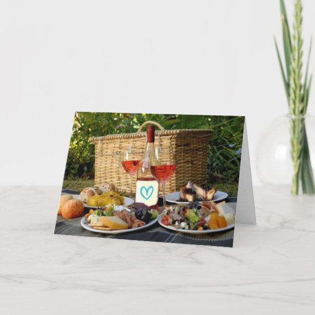 CARTE UN PIQUE-NIQUE ROMANTIQUE POUR DERNIER UNE VIE À L (Devant)