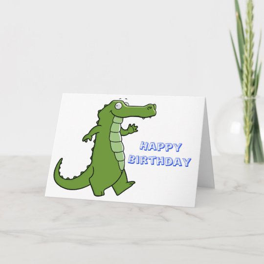 Carte Un Plus Defunt Anniversaire D Alligator Zazzle Fr