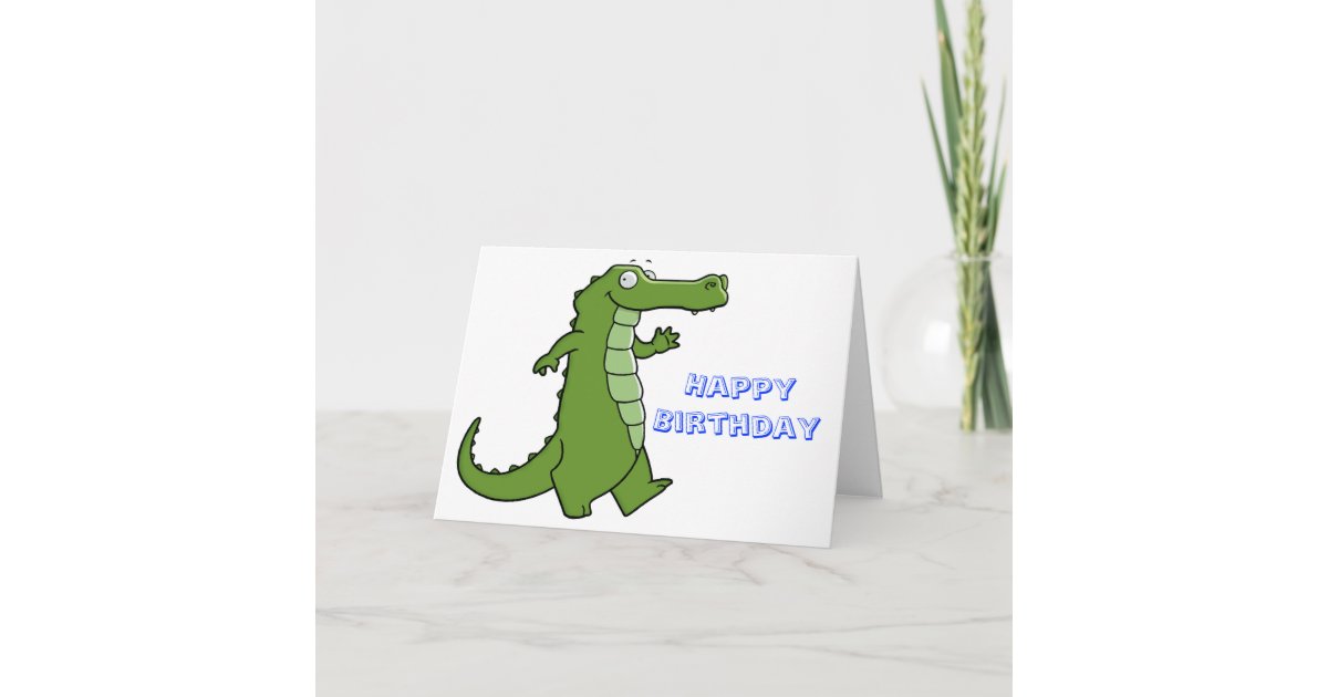 Carte Un Plus Defunt Anniversaire D Alligator Zazzle Fr