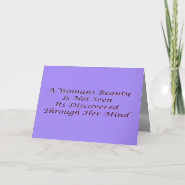 Carte Un poème de message pour la beauté des femmes insp (Devant)
