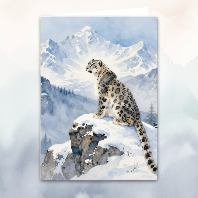 Carte Un poème sur le léopard des neiges (Créateur téléchargé)
