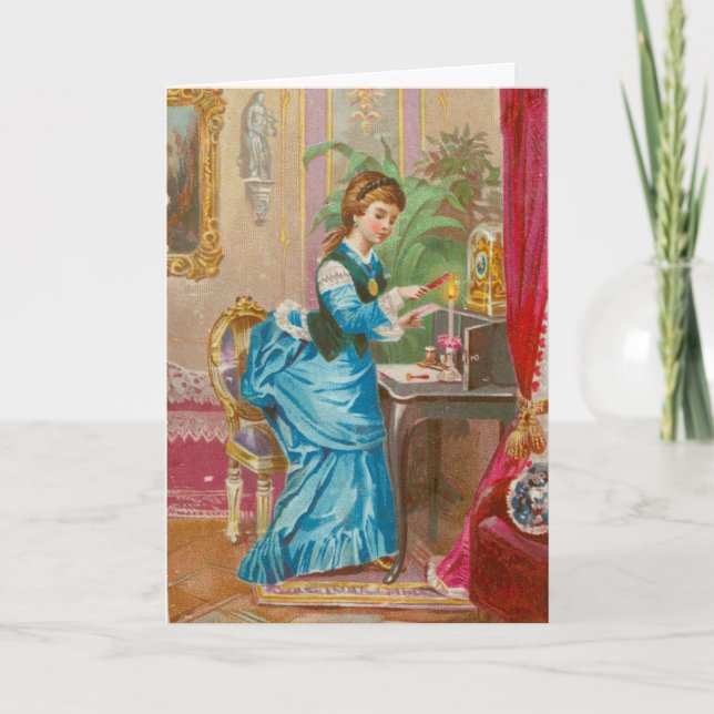 Carte Un poème victorien encourageant "Si l'on s'avère f (Devant)