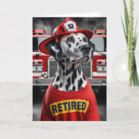 Un pompier Dalmation portant une chemise à la retr