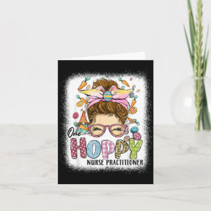 Carte Un praticien infirmier joyeux Léopard Lapin Pâques