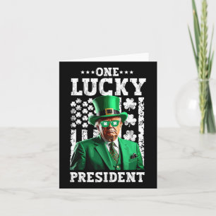 Carte Un président chanceux Funny Trump St. Patty’s Day 