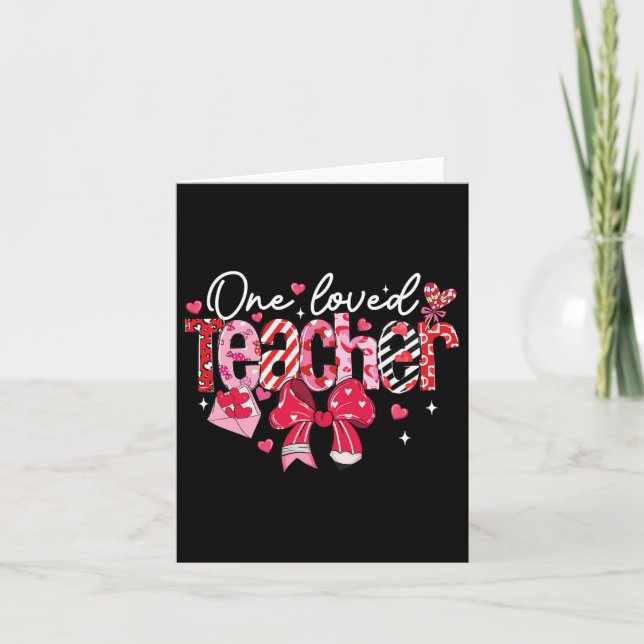 Carte Un professeur aimé Saint-Valentin Coquette Arc (Devant)