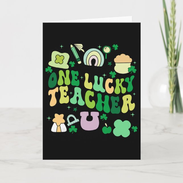 Carte Un professeur chanceux Saint-Patrick irlandais Pro (Devant)