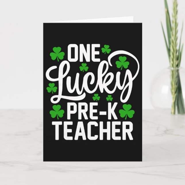 Carte Un professeur de pré-maternelle chanceux Funny St  (Devant)