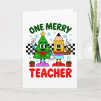 Un professeur joyeux Noël arbre crayon Xmas Vibes