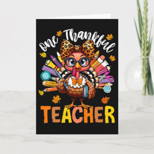 Carte Un professeur reconnaissant de dinde de Thanksgivi