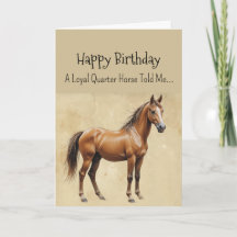 Un quart de cheval Personnalité Anniversaire