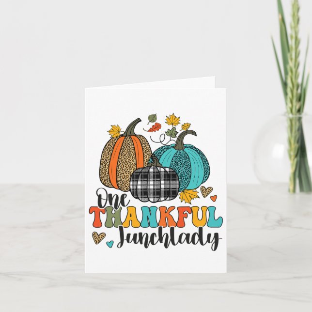 Carte Un Remerciement Lunch Lady Citrouilles de l'école  (Devant)