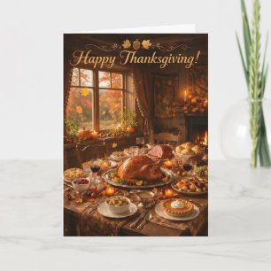 Carte Un repas de Thanksgiving confortable