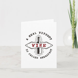 Carte Un Repas Sans Vin Est Appelé Petit Déjeuner