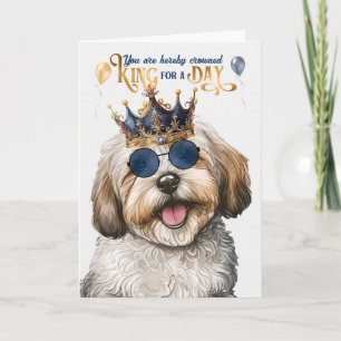 Carte Un roi de chien Havanais pour une journée drôle d'