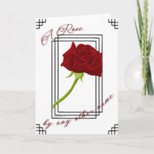Carte Un Rose par n'importe quel autre nom Valentine's D