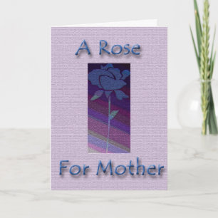 Carte Un rose pour la mère