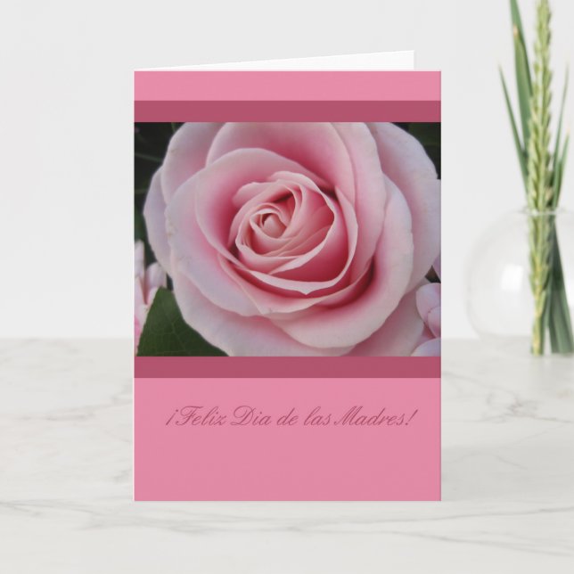 Carte Un rose pour l'espagnol maternel (Devant)