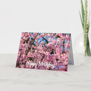 Carte Un Sakura Arbre À Reprendre En Fleur Rose Du Print