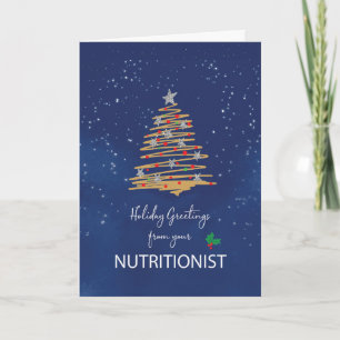 Carte Un sapin de Noël nutritionniste sur la Marine