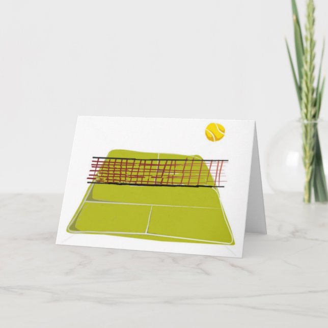 Carte Un superbe design de court de tennis. Quel plaisir (Devant)