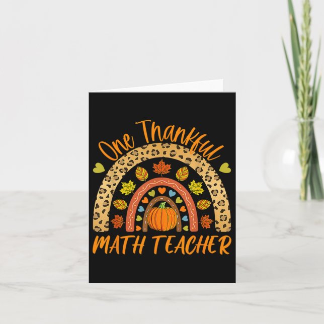 Carte Un Thanksgiving Enseignant Math Fun Thanksgiving A (Devant)