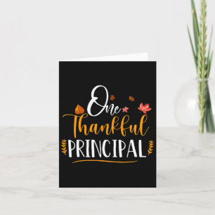 Carte Un Thanksgiving Principal De L'École Chute Thanksg