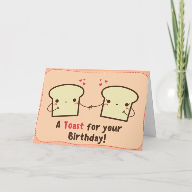 Carte Un Toast Pour Votre Anniversaire (Devant)